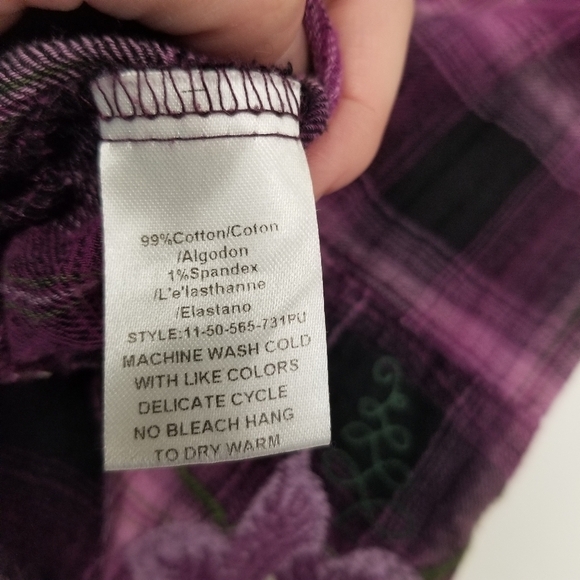 STETSON WOMEN'S AMETHYST OMBRE PLAID SHIRT XS Western Rodeo southwest Cotton - Picture 11 of 12